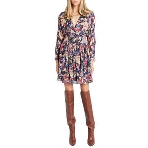 New Women’s Berenice Rayan Gold Print Short Dress Size 36/Small